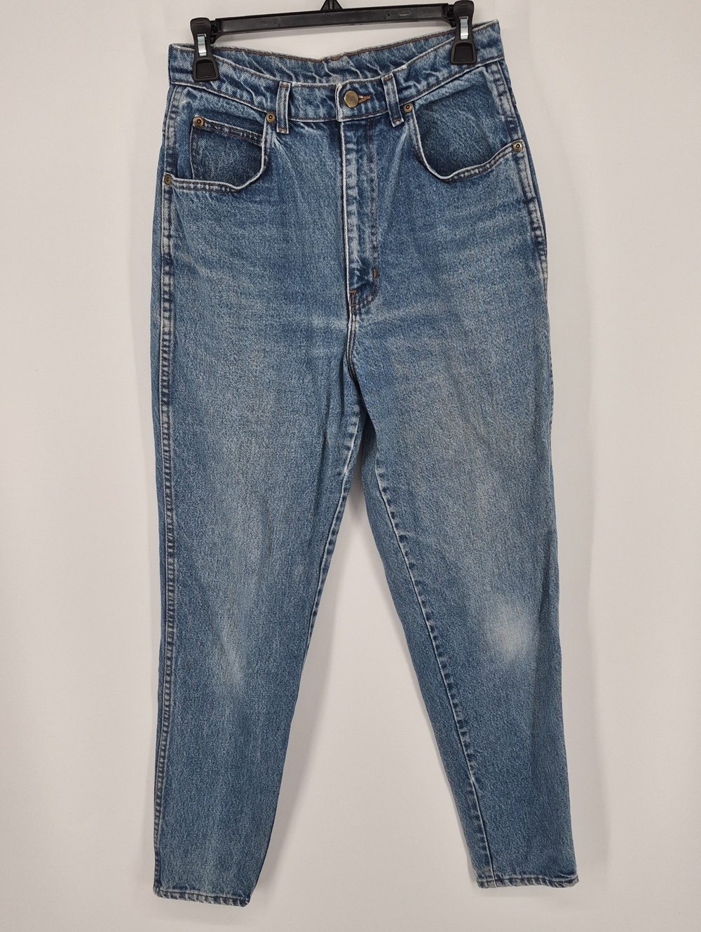 Chic Jeans 80s Size 12 High Rise Waist Tapered Leg Made In USA Med Wash Vintage